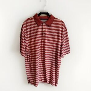 Arrow Men's Red & White Striped Polo Shirt